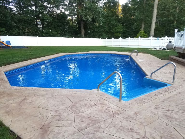 Pool Stamped Concrete Renovation Monmouth County NJ